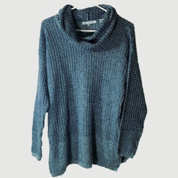 Eight Eight Eight Teal Cowl Neck Sweater - Picture 3 of 16